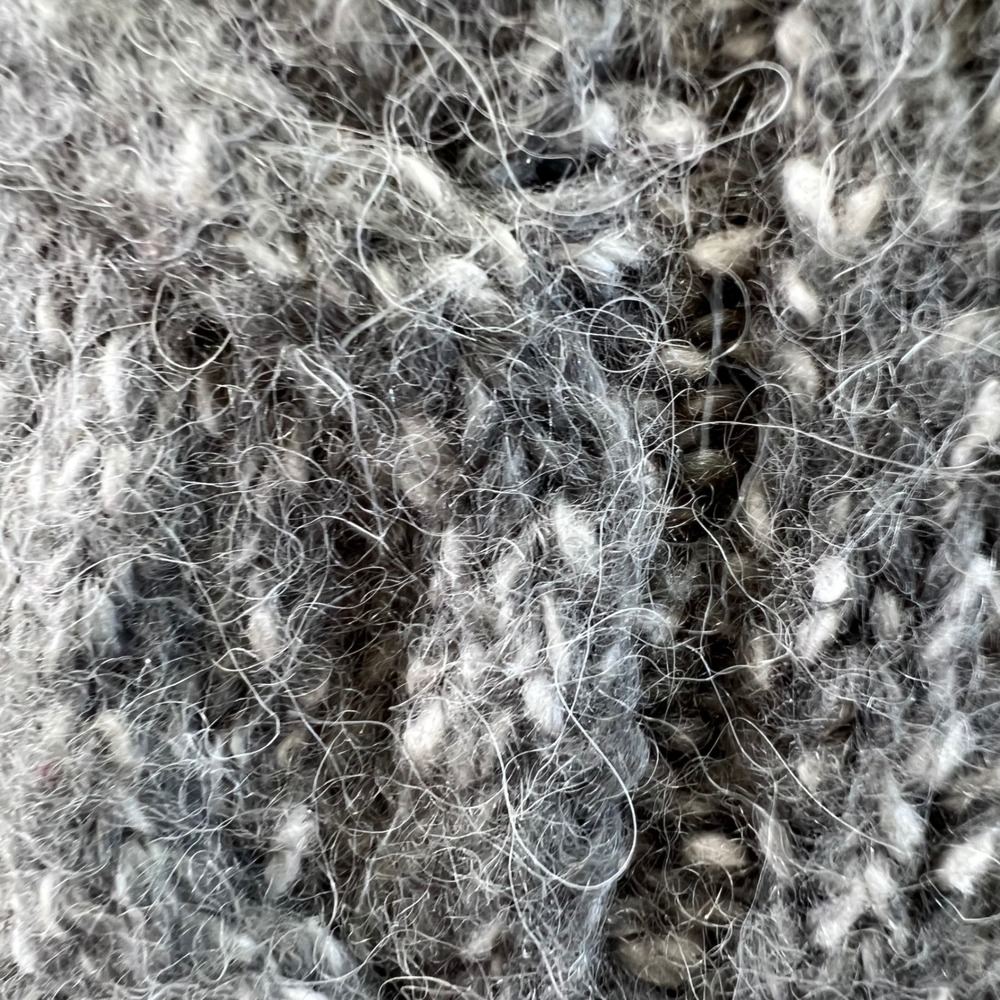 Ruby Moon Gray Cable Knit Cap Sleeve Sweater Alpa… - image 7